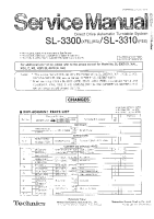 Technics - SL-3300-SL-3310 - Service manual 